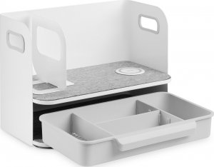 Digitus DIGITUS Organizer na biurko z ładowarką Qi filc biało szary 4