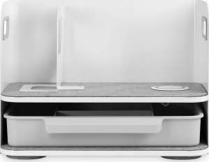 Digitus DIGITUS Organizer na biurko z ładowarką Qi filc biało szary 5
