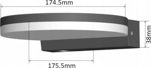 Kinkiet Maclean Lampa LED zewnętrzna 15W MCE346B Czarna 5
