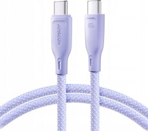 Kabel USB Joyroom Kabel USB Joyroom USB-C / USB-C SA34-CC3 60W szybki transfer 1m Fioletowy 1