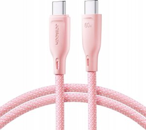 Kabel USB Joyroom Kabel USB Joyroom USB-C / USB-C SA34-CC3 60W szybki transfer 1m Różowy 1