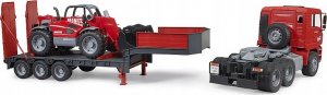 Bruder Man TGA z naczepą niskopodłogową i ładowarką teleskopową Manitou (MLT 633 02774) 11