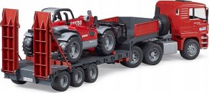 Bruder Man TGA z naczepą niskopodłogową i ładowarką teleskopową Manitou (MLT 633 02774) 5