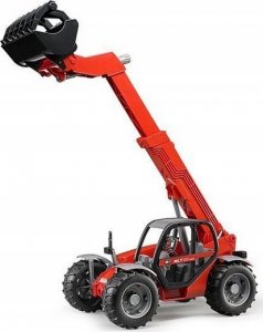 Bruder Man TGA z naczepą niskopodłogową i ładowarką teleskopową Manitou (MLT 633 02774) 8