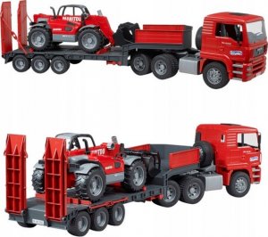 Bruder Man TGA z naczepą niskopodłogową i ładowarką teleskopową Manitou (MLT 633 02774) 9