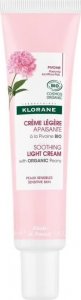 Klorane Soothing Light Cream lekki krem łagodzący z organiczną piwonią do skóry wrażliwej 40ml 1