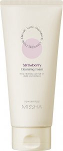 Missha Creamy Latte Cleansing Foam Kremowa Pianka Oczyszczająca Do Twarzy Strawberry 172ml 1