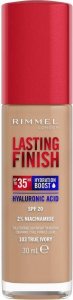 Rimmel  RIMMEL_Lasting Finish 35H silnie nawilżający i długotrwale kryjący podkład do twarzy z filtrem SPF20 103 True Ivory 30ml 1