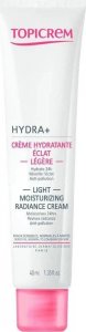 Topicrem Hydra+ Light Moisturizing Radiance Cream lekki krem nawilżająco-rozświetlający 40ml 1