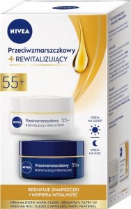 Nivea Przeciwzmarszczkowy+ modelujący krem na noc 55+ 50ml + Przeciwzmarszczkowy+ modelujący krem na dzień 55+ 50ml 1