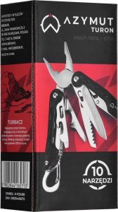 Azymut Multitool AZYMUT Turon - 10 narzędzi + karabińczyk +kabura do pasa (H-P224108) 13