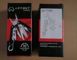 Azymut Multitool AZYMUT Turon - 10 narzędzi + karabińczyk +kabura do pasa (H-P224108) 7