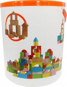 iBOX Drewniany zestaw klocków100 elementów 13