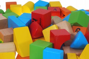 iBOX Drewniany zestaw klocków100 elementów 15