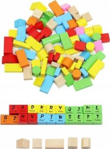 iBOX Drewniany zestaw klocków100 elementów 6