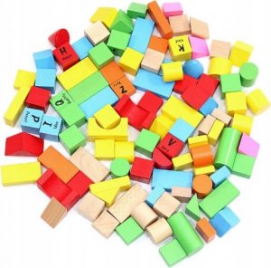 iBOX Drewniany zestaw klocków100 elementów 7