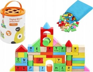 iBOX Drewniany zestaw klocków100 elementów 10