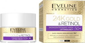 Eveline Cosmetics 24K Gold&Retinol Skoncentrowany Krem Liftingujący 50+ 50ml 1