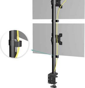 Maclean Uchwyt biurkowy na 2 monitory 13" - 27" (MC-966) 3