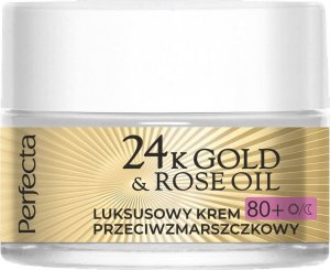 Perfecta 24K Gold & Rose Oil luksusowy krem przeciwzmarszczkowy na dzień i na noc 80+ 50ml 1