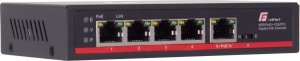 Switch GetFort SWITCH POE GETFORT 4GE + POE-IN 1GE 120W (HI-PoE) 3