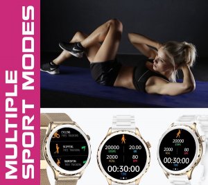 Smartwatch Rubicon Smartwatch Damski Rubicon Rncf02 - Wykonywanie Połączeń, Dodatkowy Pasek (Sr048A) 11