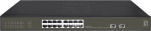 Switch LevelOne LevelOne Switch 16x GE GES-2118P 2xGSFP 19" 230W 16xPoE+ 1