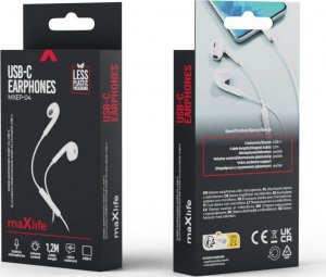 Słuchawki MaxLife  Maxlife Słuchawki Przewodowe Mxep-04 Douszne Usb-C Białe 10