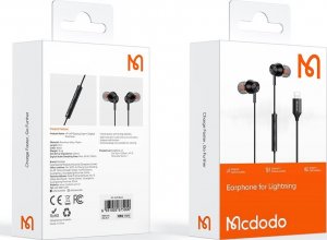 Słuchawki Mcdodo Mcdodo Słuchawki Z Mikrofonem Dokanałowe Lightning, Czarne 15