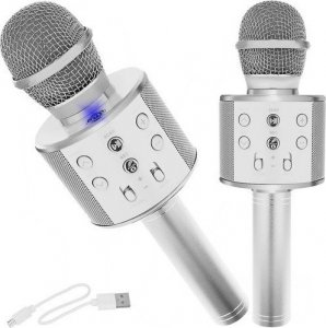 Mikrofon Izoxis Mikrofon Karaoke- Srebrny Izoxis 22188 1