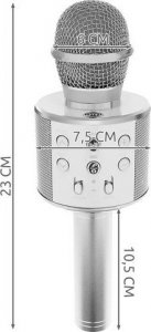 Mikrofon Izoxis Mikrofon Karaoke- Srebrny Izoxis 22188 8