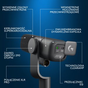 Mikrofon Logitech G Yeti Studio czarny (988-000565) 12