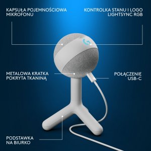 Mikrofon Logitech G Yeti Orb biały (988-000558) 8