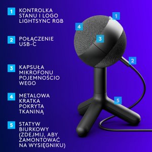 Mikrofon Logitech G Yeti Orb czarny (988-000551) 5