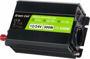 Przetwornica Green Cell Przetwornica PowerInverter DUO 12V/24V 300/600W modyfikowana sinusoida 1