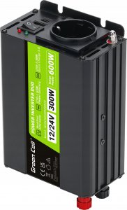 Przetwornica Green Cell Przetwornica PowerInverter DUO 12V/24V 300/600W modyfikowana sinusoida 6