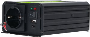 Przetwornica Green Cell Przetwornica PowerInverter DUO 12V/24V 300/600W modyfikowana sinusoida 8
