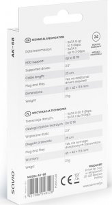 Savio Adapter USB-C 3.1 Gen 1 (M) - SATA (F) do dysków 2.5 cala , AK-68 5