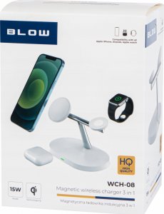 Ładowarka Blow Ładowarka sieciowa indukcyjna 15W WCH-08 do Iphone Apple Watch 16