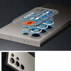 Spigen Glass tR EZ Fit Optik Pro 2 Pack, gray - Samsung Galaxy S24 Ultra 10