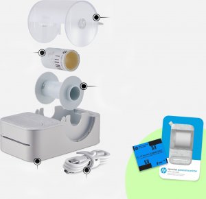 Drukarka etykiet HP Hp Sprocket Panorama Kolorowa Drukarka Bluetooth Do Etykiet Zdjęć Naklejek - Biała 2