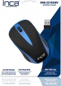 Mysz Inca INCA Maus IWM-221RSMV 1000 DPI,Wireless,Nano-USB, Blau 10 m retail 7