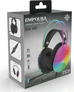 Słuchawki Inca IGK-X8S RGB Czarne (IGK-X8S) 6