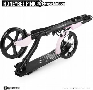 Hulajnoga HyperMotion Hulajnoga miejska dwukołowa HONEYBEE Pink 100kg - full alu, duże koła 250mm 6