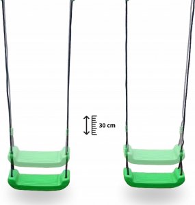 HyperMotion Ogrodowy plac zabaw XXL 6 osobowy zestaw huśtawek dla dzieci kolor zielony 5