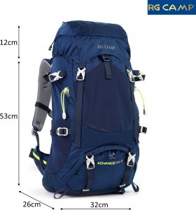 Plecak turystyczny RG Camp RG Camp Pojemny Plecak turystyczny 50l trekkingowy w góry podróżny stelaż wodoodporny 14