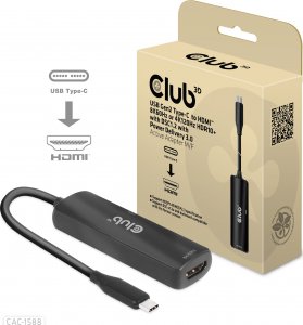 Club 3D Club3D Adaptér USB-C na HDMI 8K60Hz/4K120Hz, Active Adapter M/F, PD 3.0, HDR10+ a DSC 1.2 1