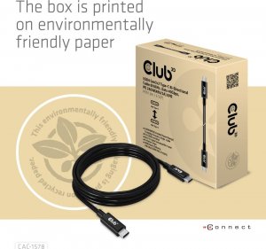 Club 3D Club3D Kabel USB4 Gen3x2 Type-C Oboustranný kabel 8K60Hz, Data 40 Gbps, PD 240W(48V/5A) EPR M/M 2m 7