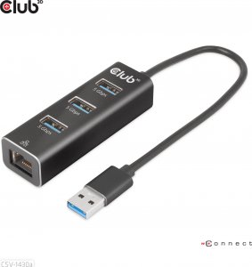 Club 3D Club3D Rozbočovač, USB-A 3.2 Gen1 na 3x USB 3.1, Gigabit Ethernet 4