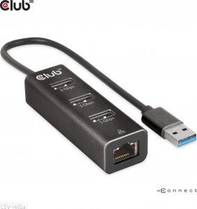 Club 3D Club3D Rozbočovač, USB-A 3.2 Gen1 na 3x USB 3.1, Gigabit Ethernet 5